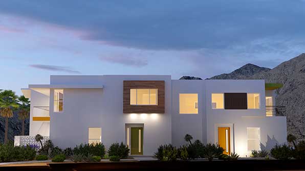 artist rendering of front of new townhomes now available at elan.